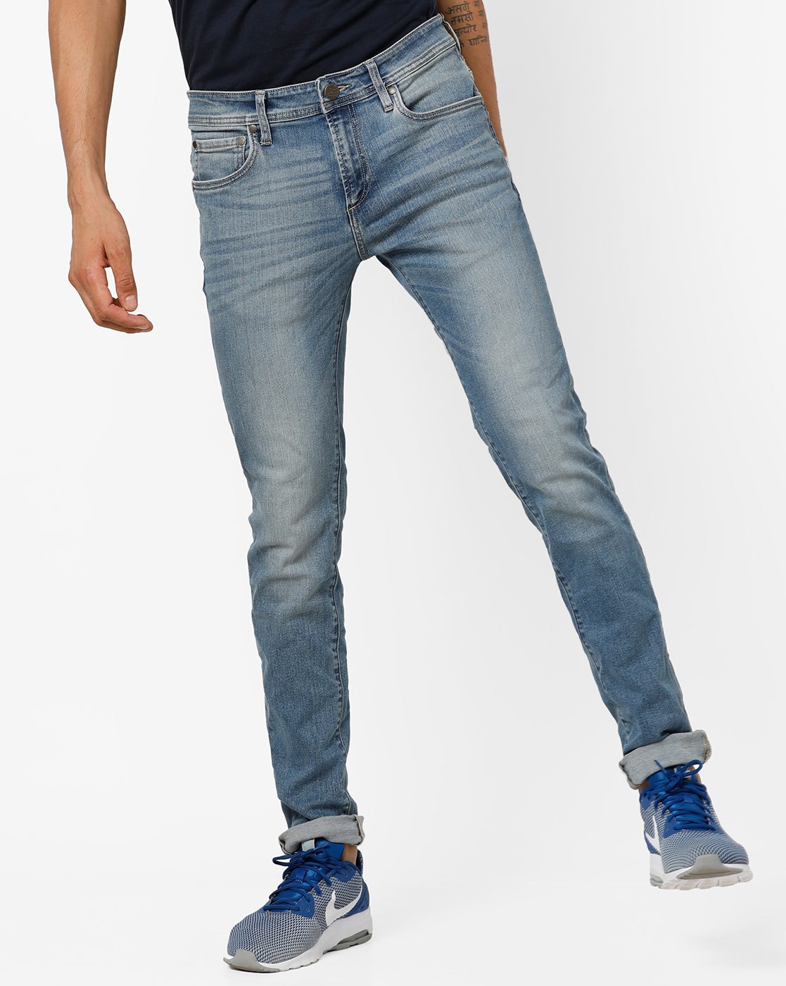 men's mid rise skinny jeans