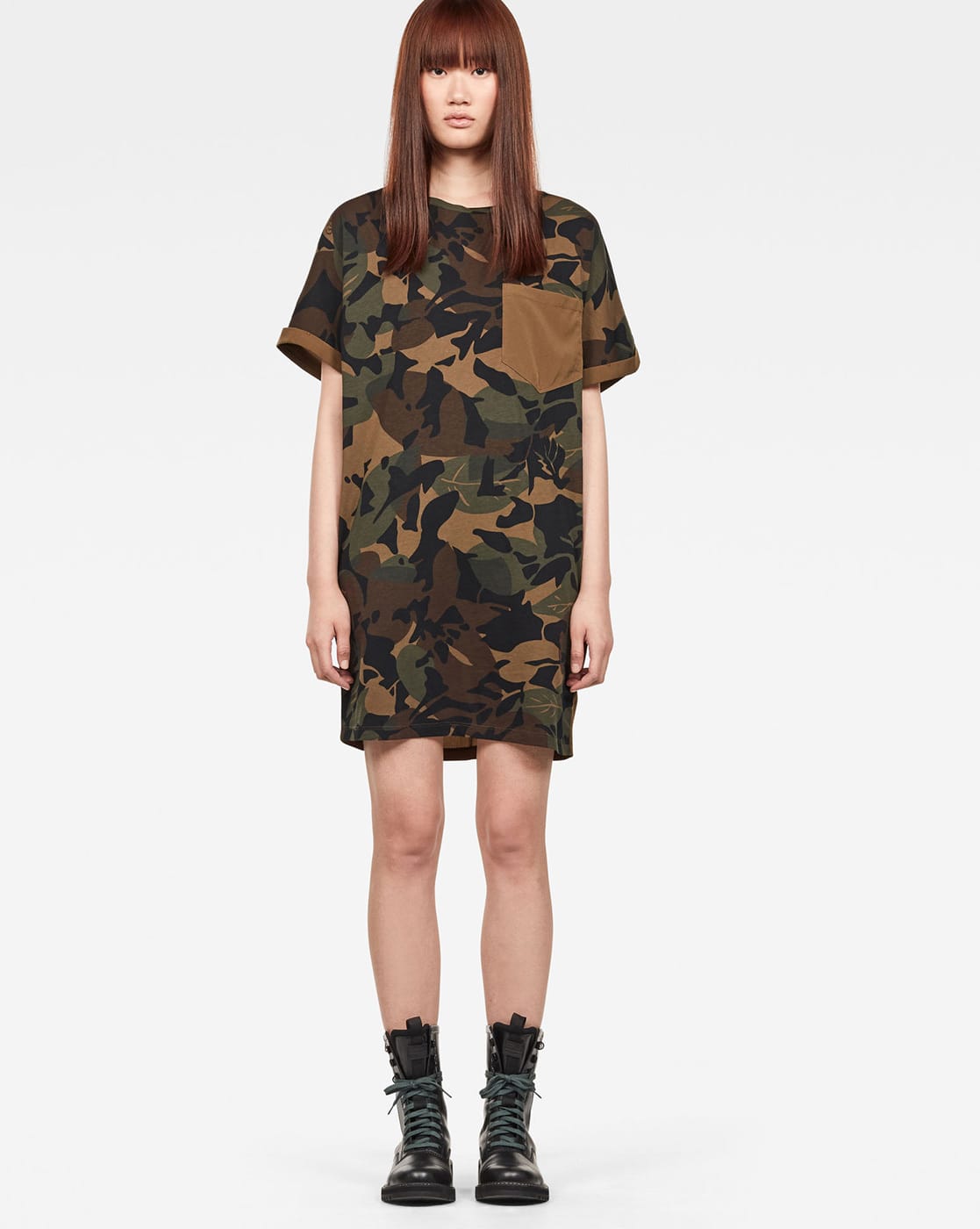 camo shift dress