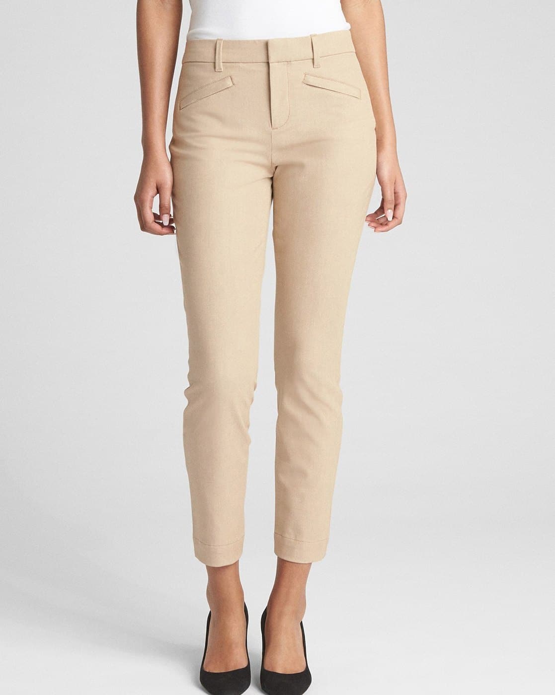 beige skinny trousers womens