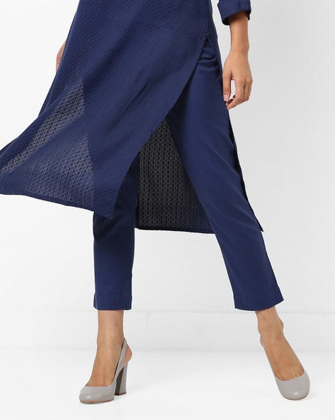 Single-Pleat Mid-Rise Ankle-Length Pants Price in India