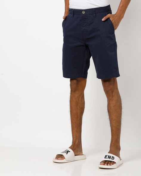 navy cotton shorts