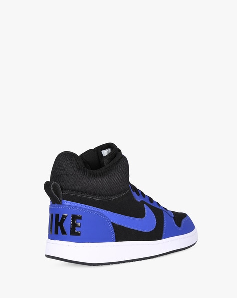 Nike high tops blue cheap and black