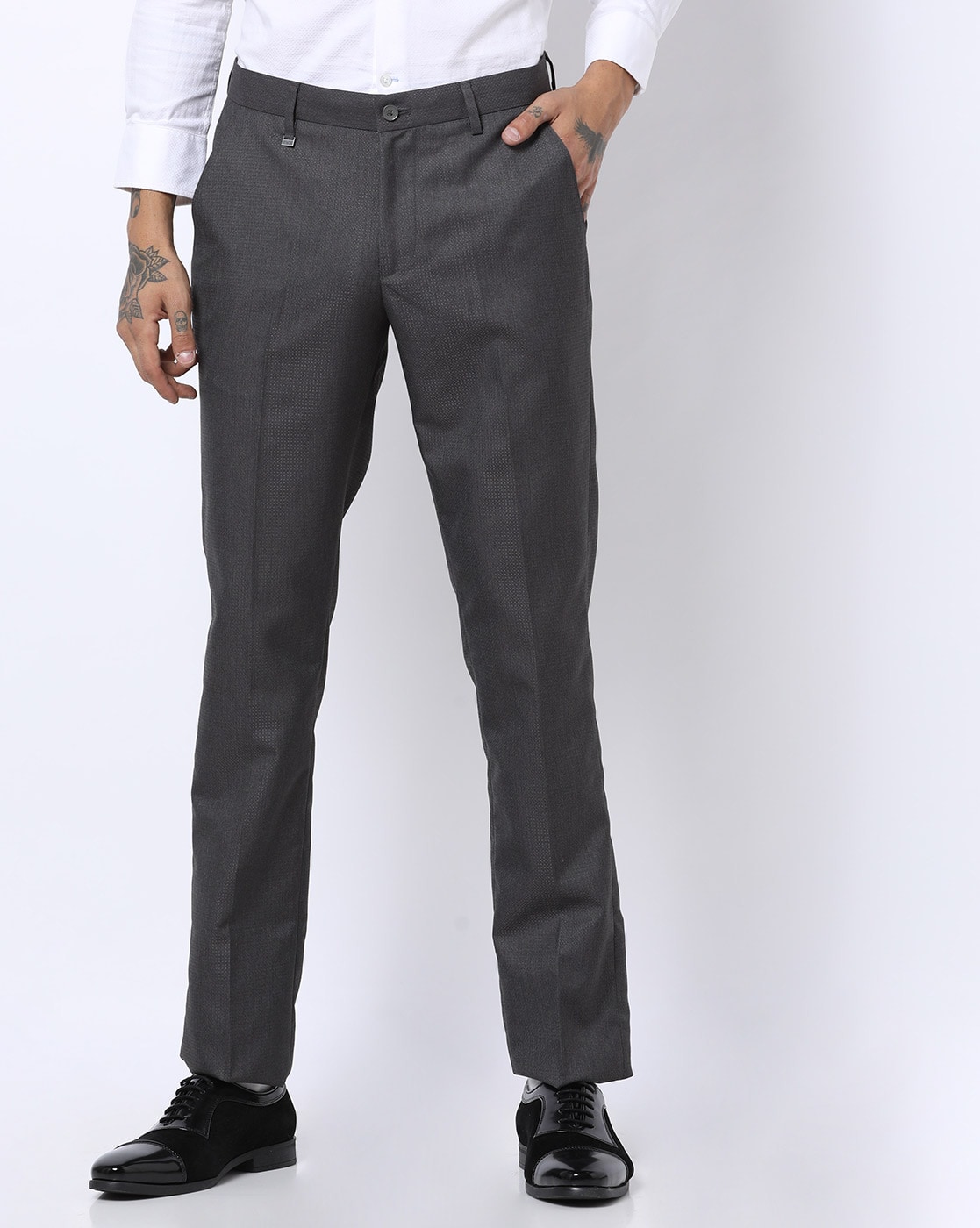 Palm Beach 100% Wool Gabardine Charcoal Pleated Pant | Blue Lion Men's  Apparel