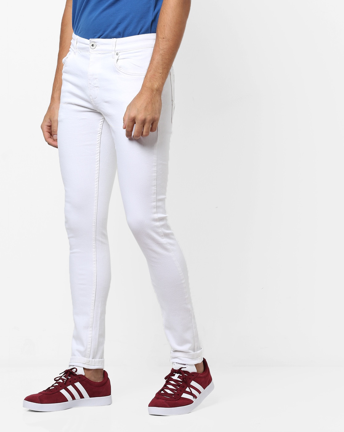 Chic Slim Fit Jeans Men's Casual Street Style Medium Stretch - Temu United  Kingdom