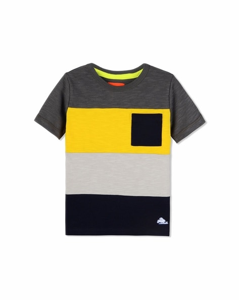 Cherry Crumble Colourblock Round-Neck Pocket T-shirt