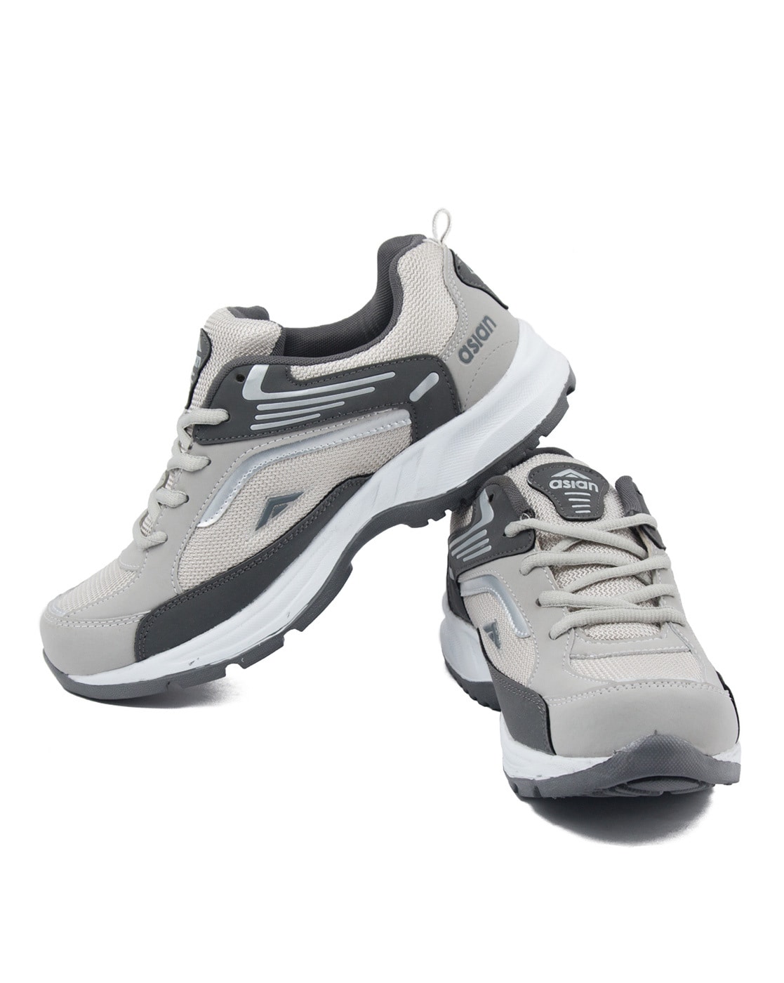 asian gray running shoes