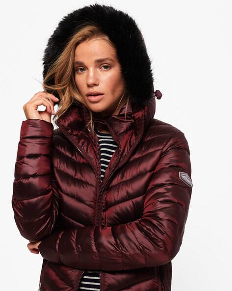 superdry burgundy jacket