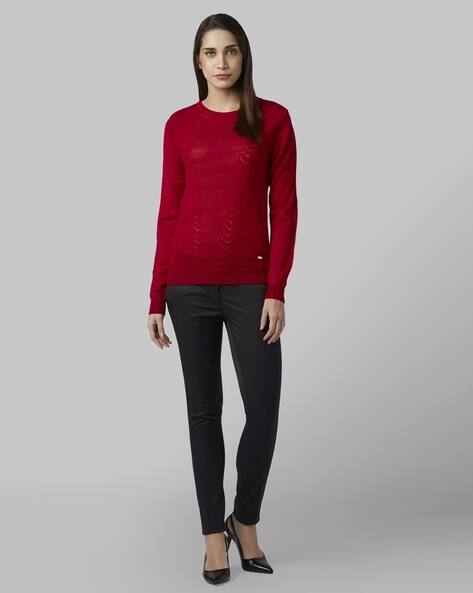 dark red pullover