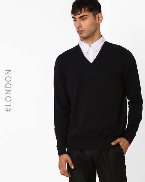 mock layer jumper mens