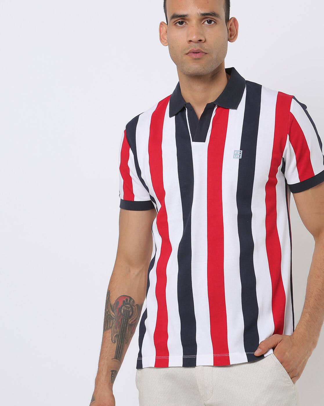 vertical striped t shirt mens