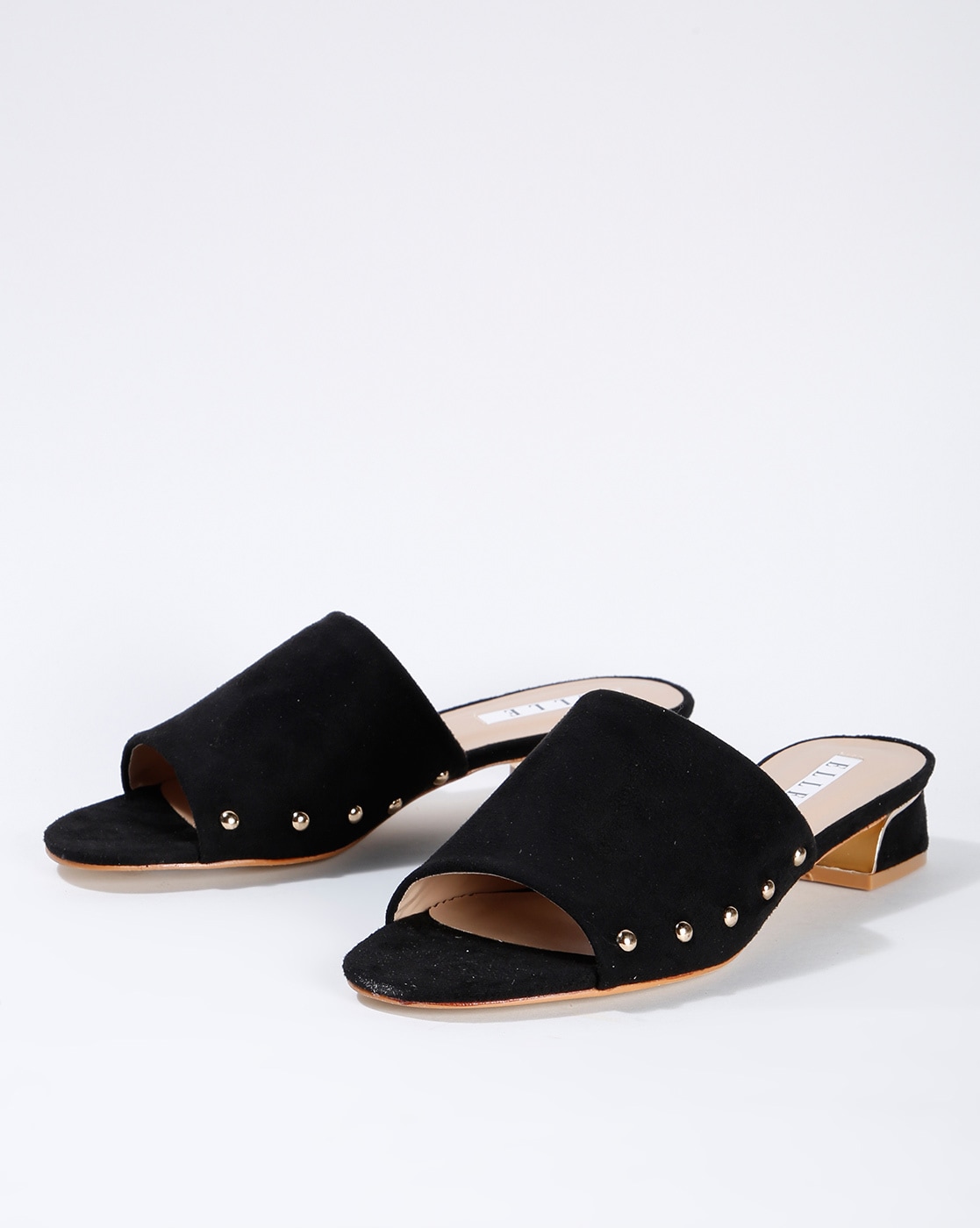 Black Flat Sandals for Women by ELLE 