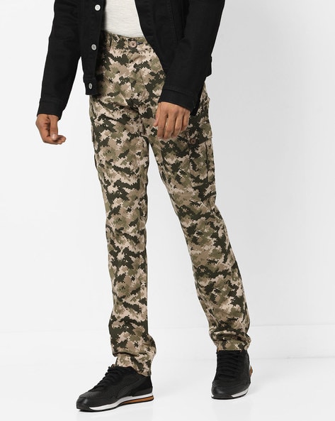 INDICODE JEANS LEVI - Cargo trousers - dired camouflage/olive - Zalando.ie