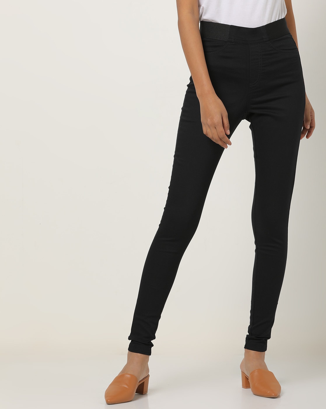 marks and spencers black jeggings