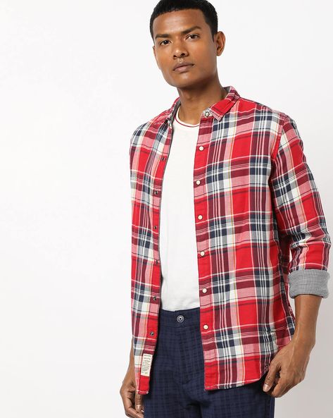 levis red check shirt