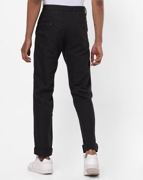 Peter England Men Black Slim Fit Formal Trousers: Buy Peter England Men  Black Slim Fit Formal Trousers Online at Best Price in India | NykaaMan
