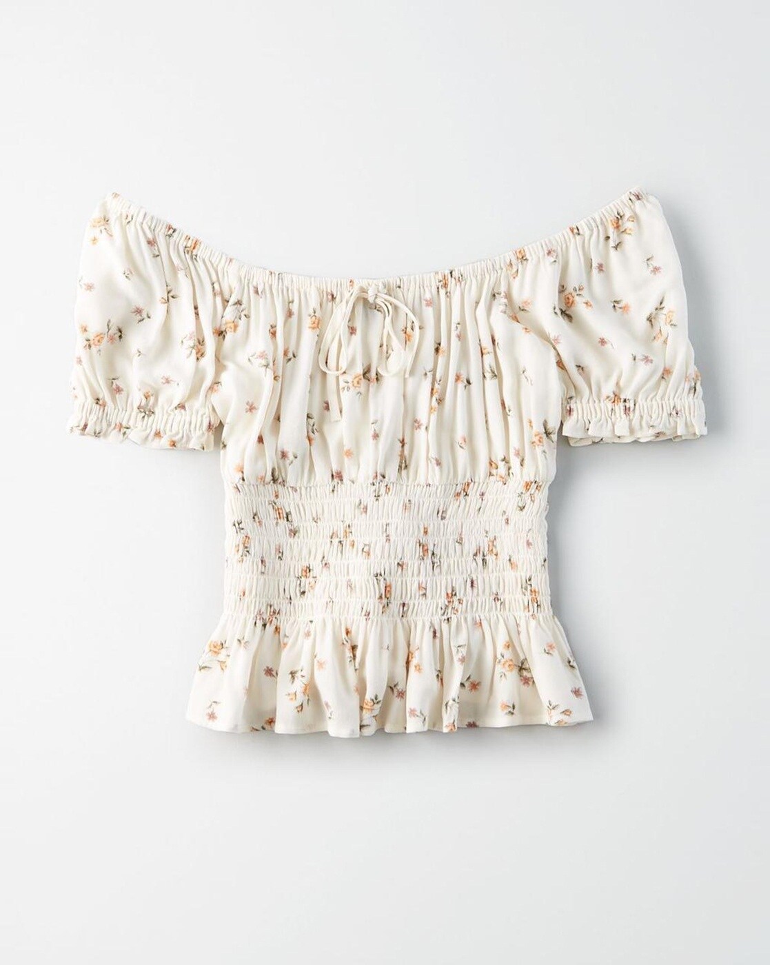 cream peplum top