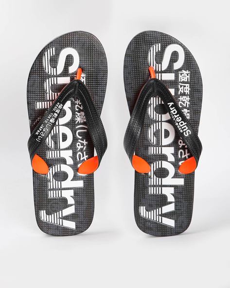 Superdry Printed Thong-Strap Flip-Flops