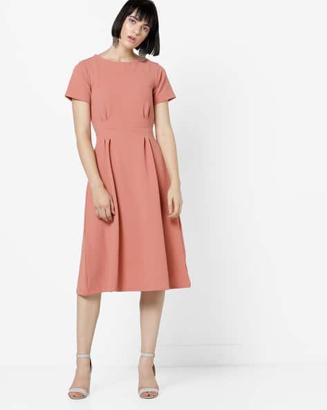 ajio pink dress