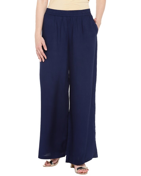 Cotton Palazzos with Insert Pockets Price in India