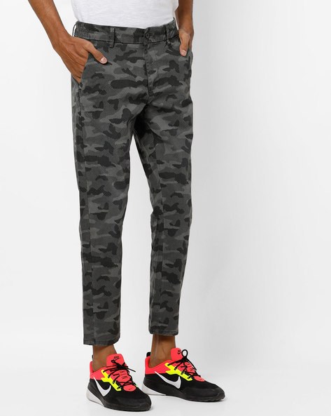 mens grey camo trousers