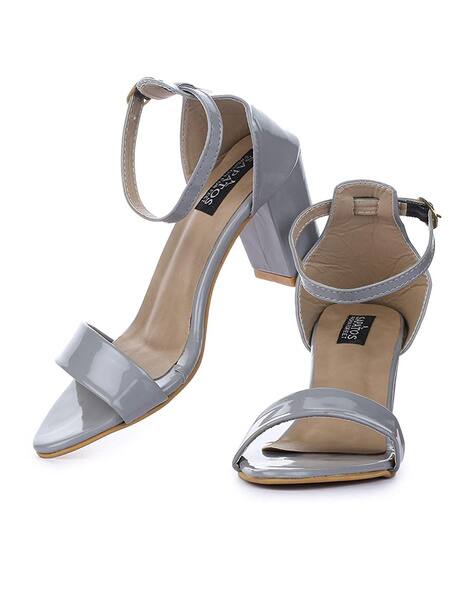 Ankle-Strap Chunky Heeled Sandals