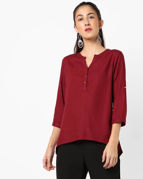 cotton high low tops