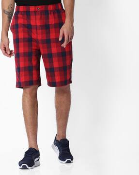 checked bermuda shorts