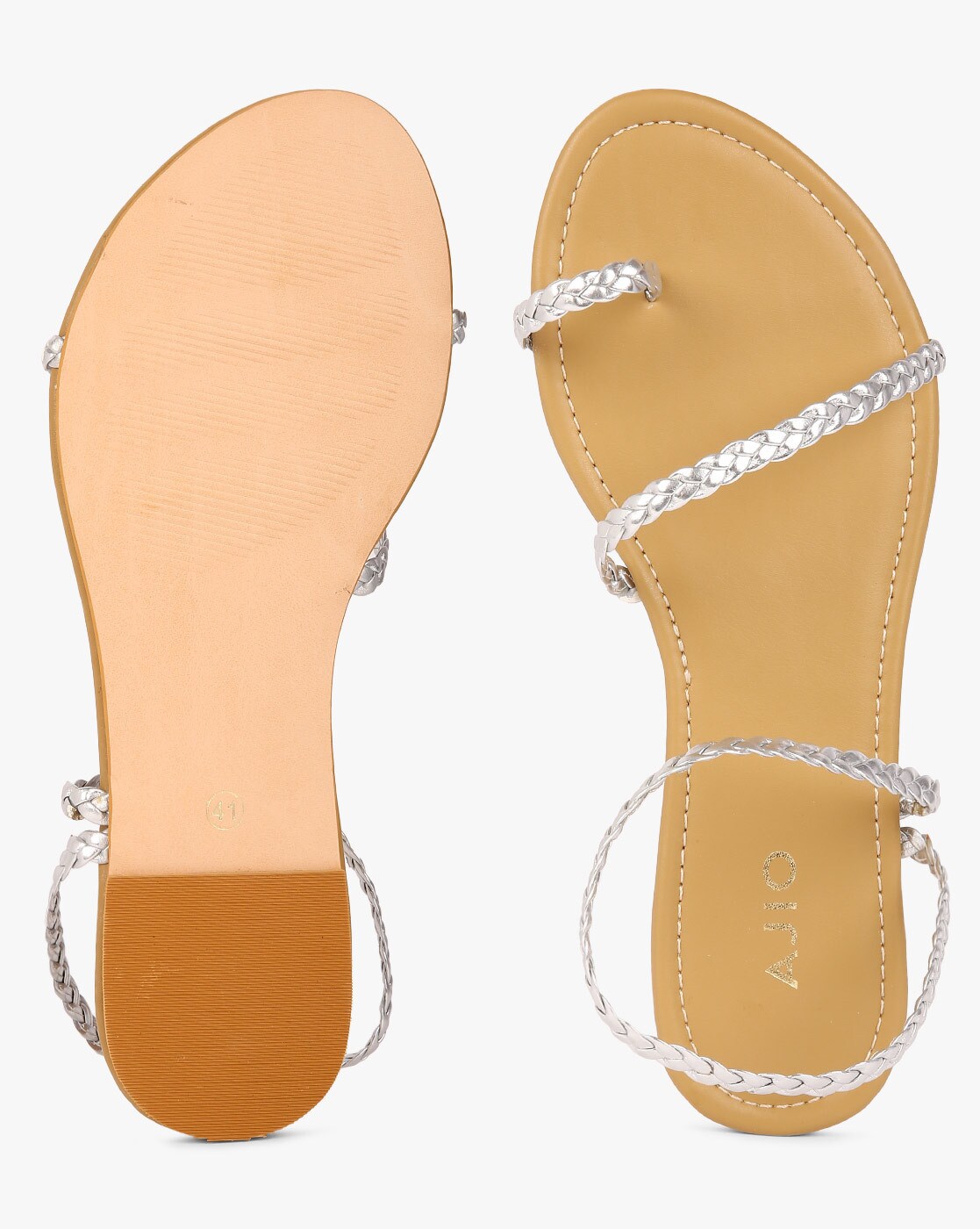 Buy Copper Flat Sandals for Women by Metro Online | Ajio.com