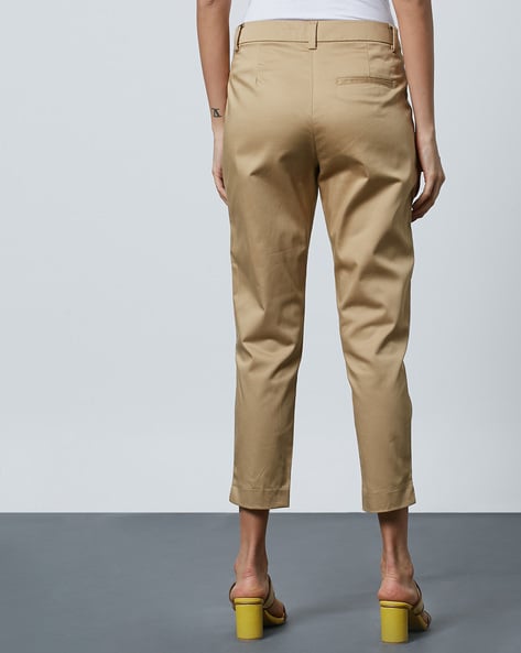 Buy Women Khaki Solid Formal Regular Fit Trousers Online  800411  Van  Heusen