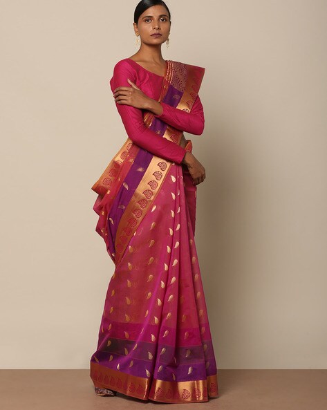 Buy PURPLE Sarees for Women by Indie Picks Online