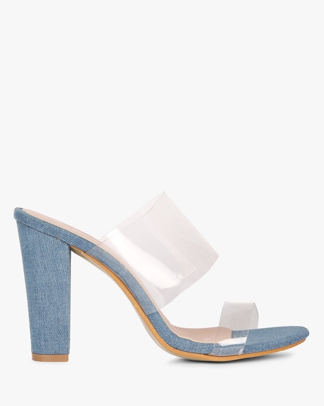 Denim Chunky Heel – Mademli Boutique