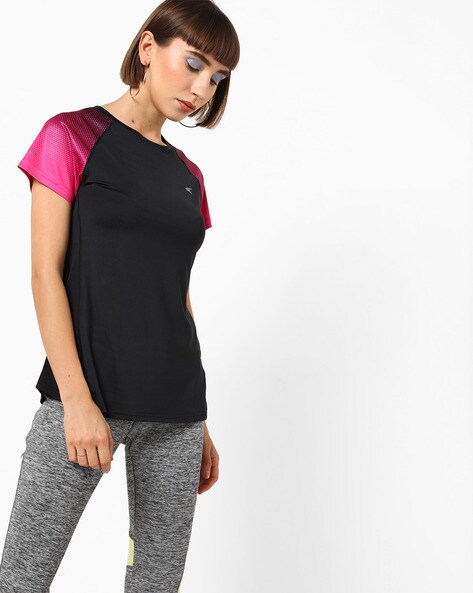 Buy Black Tshirts for Women by PERFORMAX Online