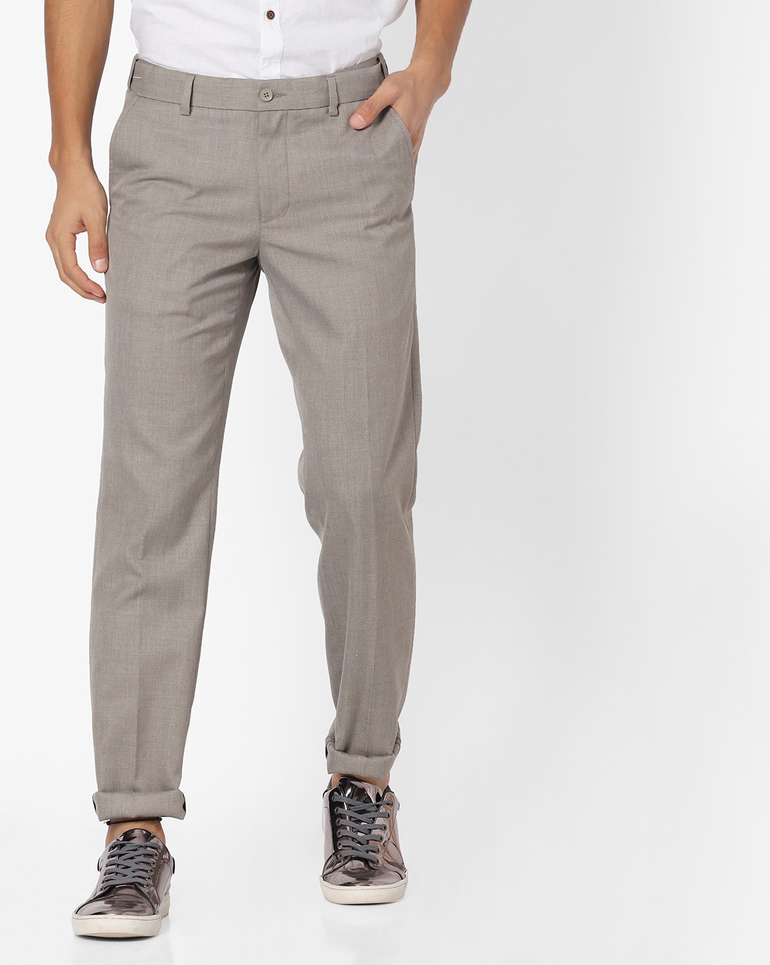 Buy Light Grey Trousers  Pants for Men by NETWORK Online  Ajiocom