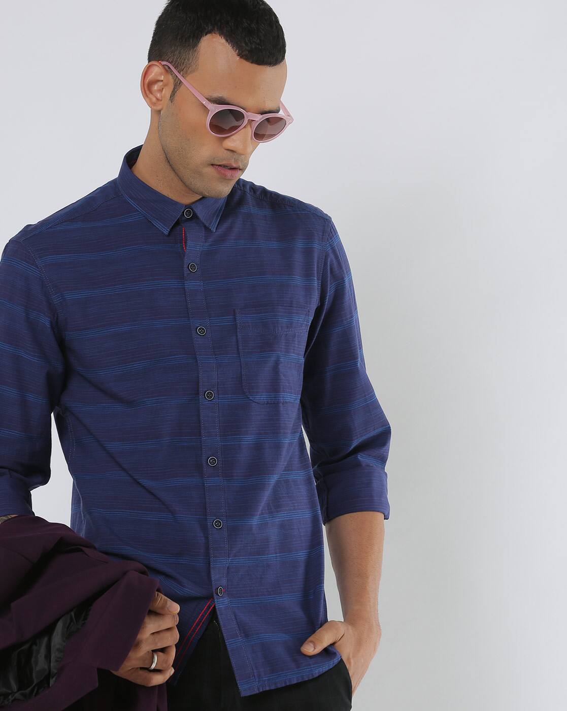 Buy Navy Shirts for Men by JP JEANS 
