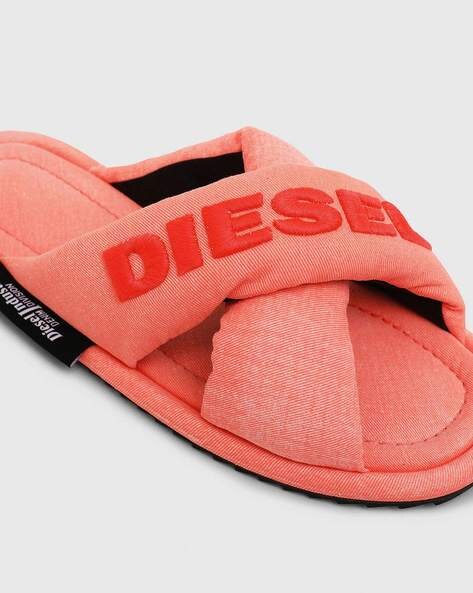 DIESEL Outlet: sandal with logo - Red | DIESEL shoes BC0525P4453 online at  GIGLIO.COM