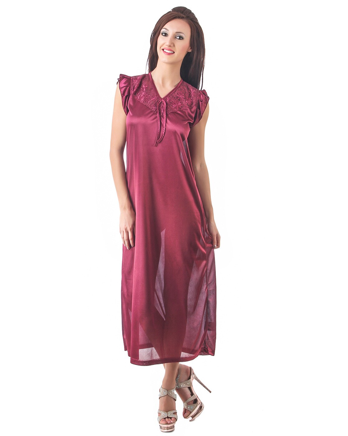 Buy Purple Nightshirts&Nighties for Women by FASENSE Online