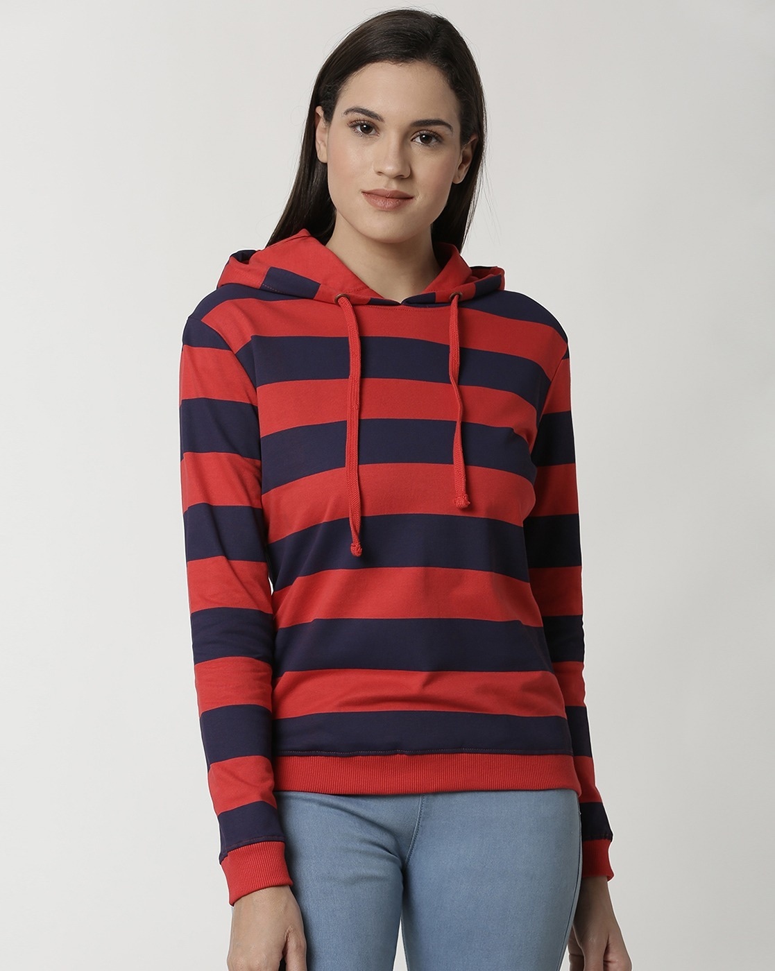 Red and black striped on sale hoodie