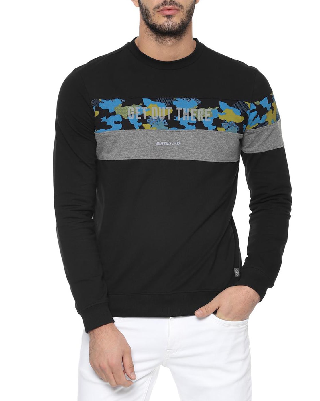 allen solly black sweatshirt