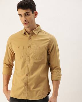 Buy Mustard Yellow Shirts for Men by 