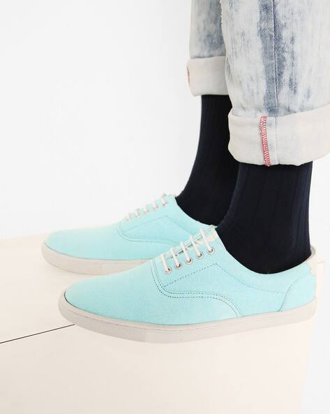 light blue casual shoes