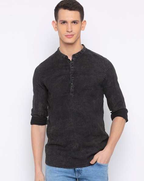 Kuons Avenue Men's Black Denim Casual Shirt | Denim Shirts for Men Full  Sleeves (KACLFS1240R-M_Black_Medium) : Amazon.in: Clothing & Accessories