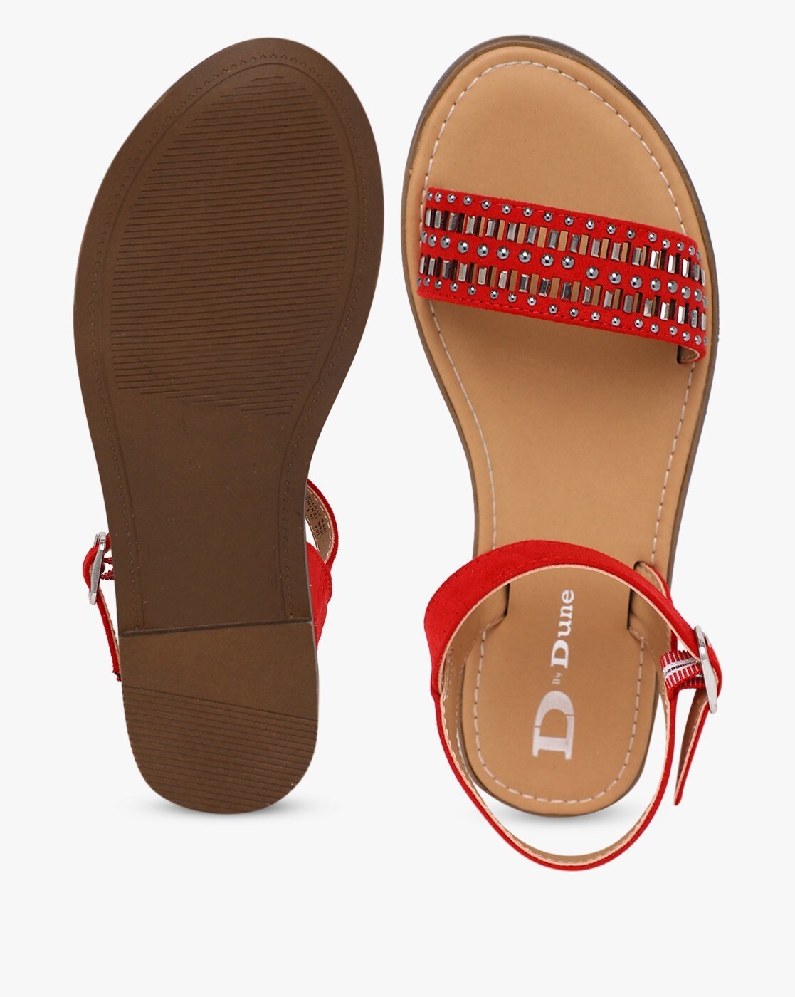 Buy Red Flat Sandals for Women by Dune London Online Ajio