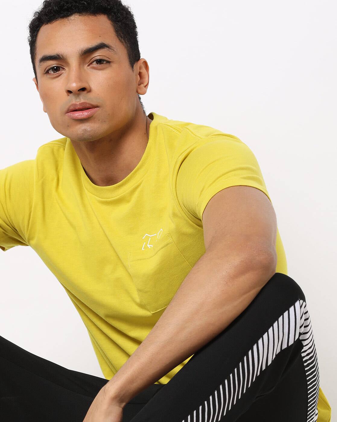 asics yellow t shirt