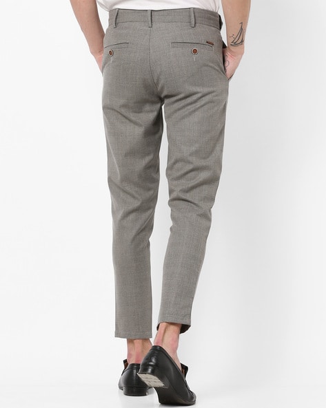 Charcoal Print Trousers - Selling Fast at Pantaloons.com