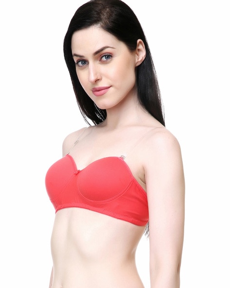 Buy Lady Lyka White Solid Non Wired Lightly Padded T Shirt Bra