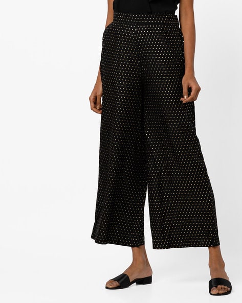 Polka-Dot Print Palazzo Pants Price in India