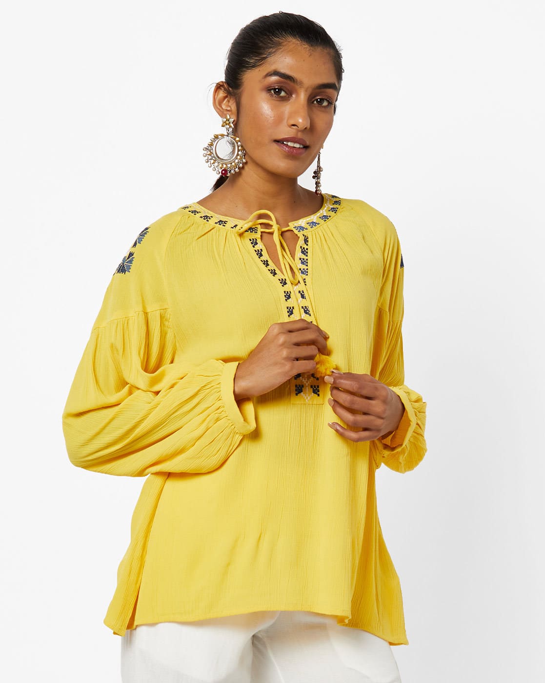 keyhole neckline top