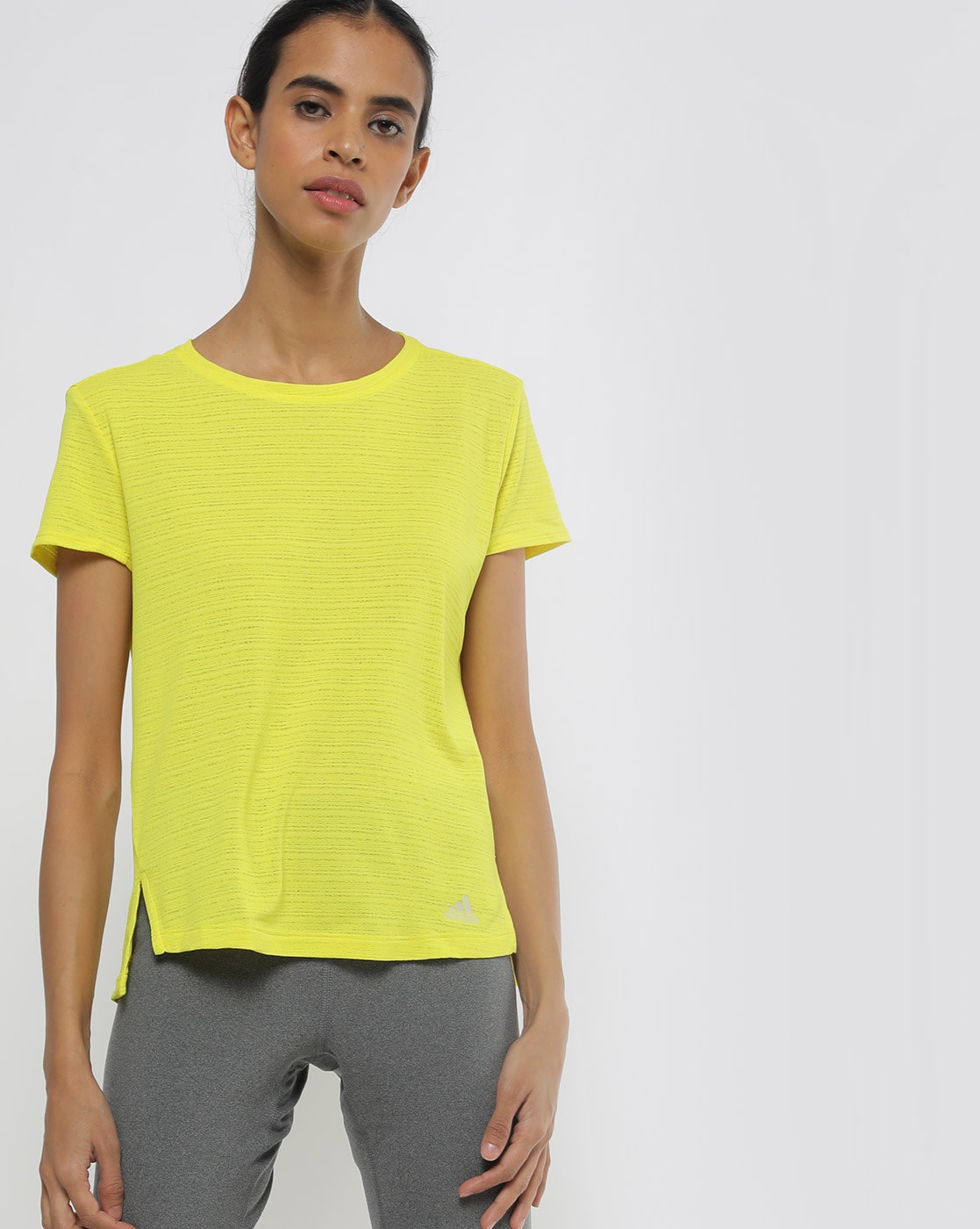 yellow adidas shirt womens