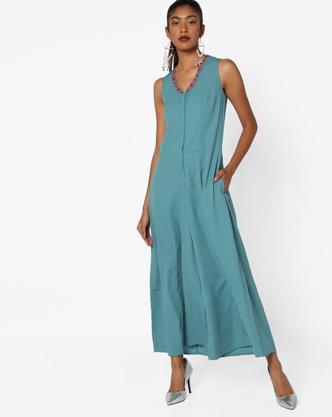 teal colored jumpsuits