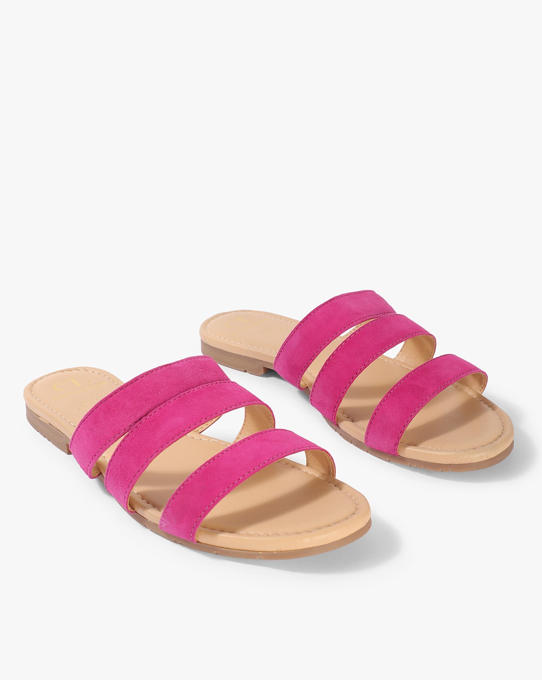 Buy Magenta Flat Sandals for Women by Carlton London Online | Ajio.com